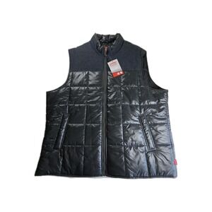Coleman Vest‎ Size XXL Quilted Puffer Style GLOSSY BLACK Full Zip Pockets Thick